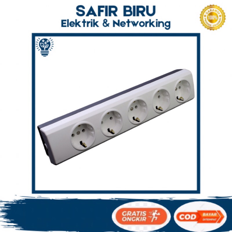 PUTIH Broco Socket Terminal 5 Hole Plug White SNI 15321-55NCP | Shopee ...