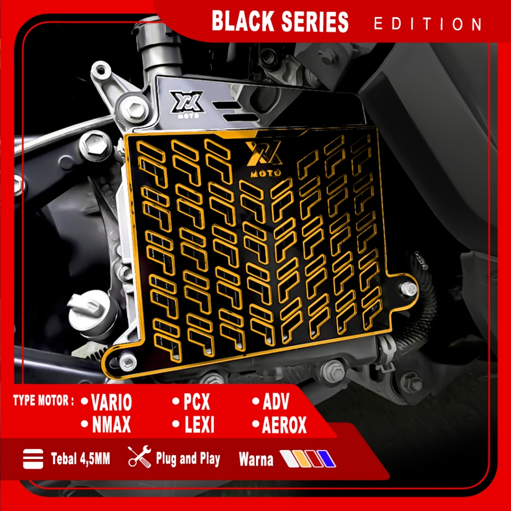 Radiator Cover Black Series Wings Vario Nmax Aerox Lexi Stylo PCX ADV ...
