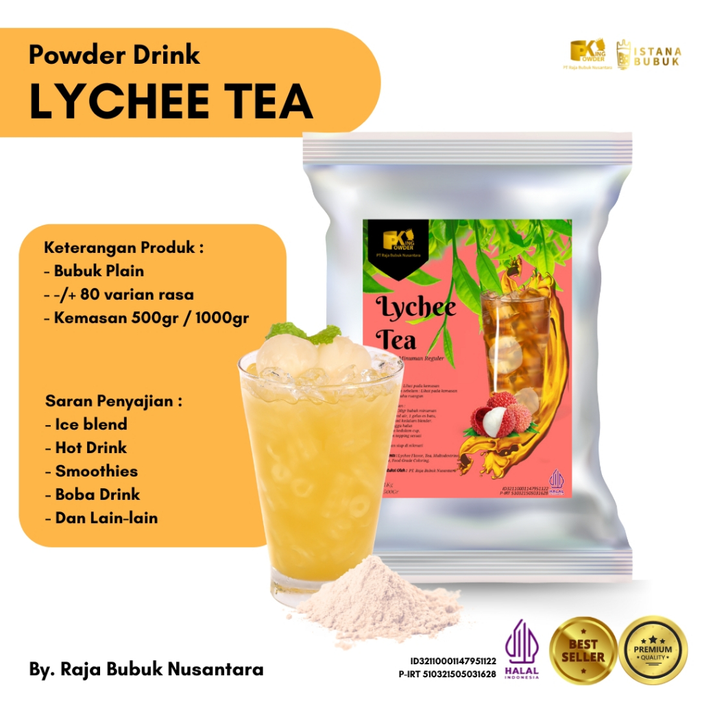 Lychee Tea Drink Powder Lychee tea flavored Drink Powder Lychee Tea ...