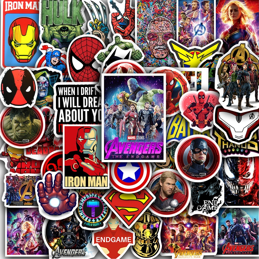 [50PCS ]Disney Sticker The Avengers Marvel Decal Waterproof Vinyl ...
