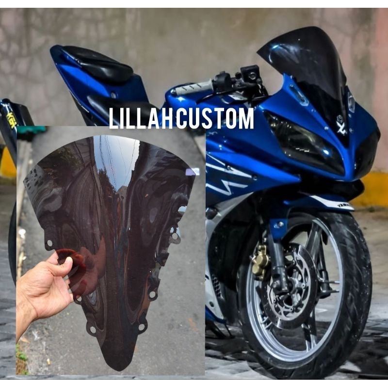 Yamaha R15 V2 black crest Visor SMOKE | Shopee Philippines