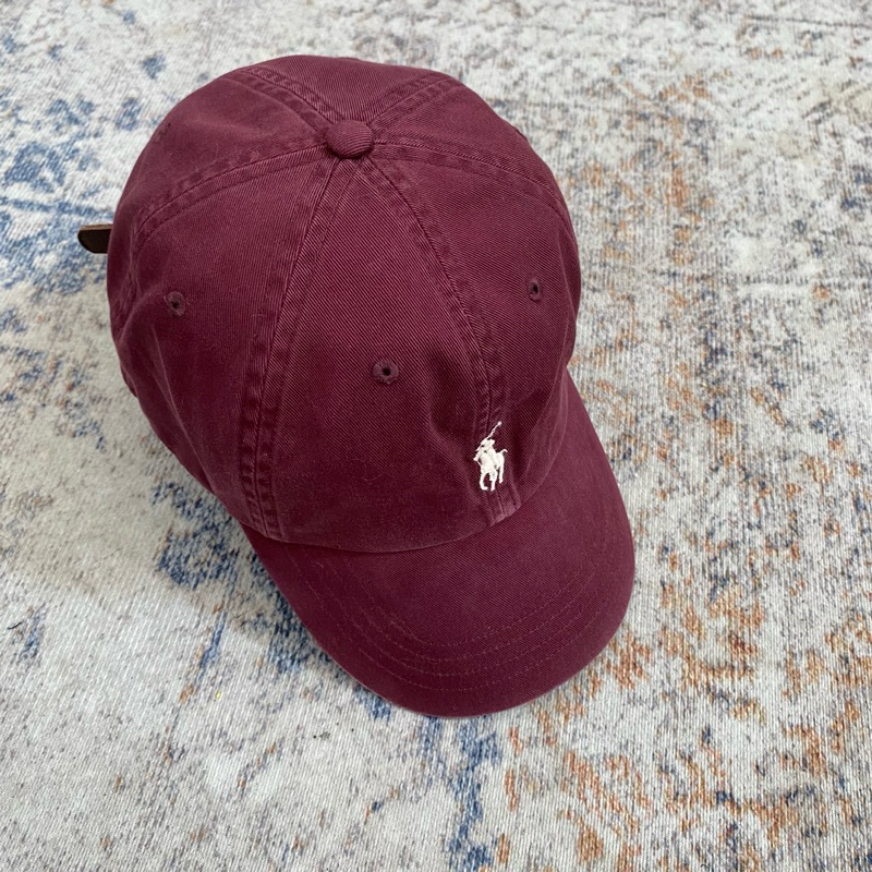 Burgundy polo cap on sale