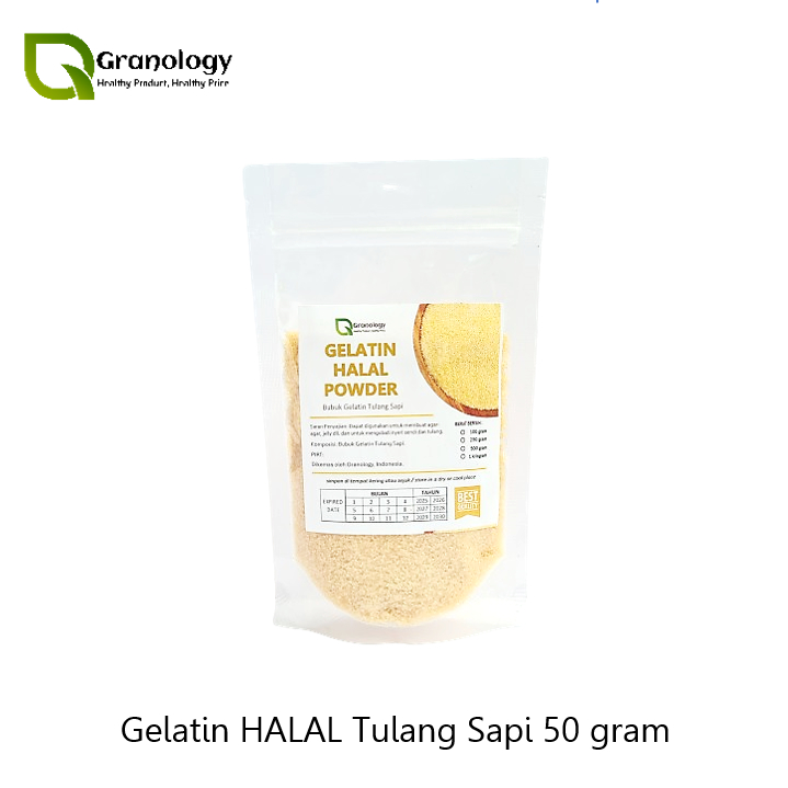 Economical Premium Halal Gelatin Powder (50 grams) by Granology ...