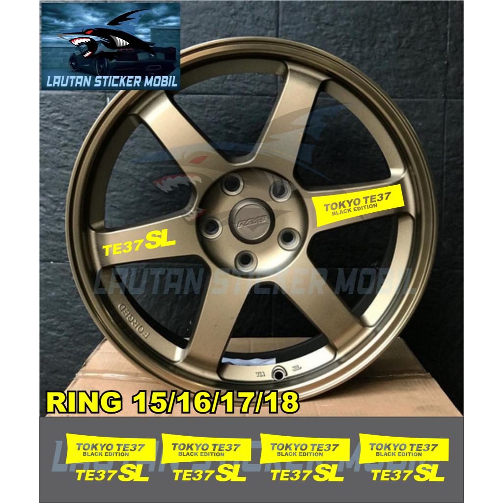 Tokyo te37 BLACK EDITION Rim Cutting Sticker Tokyo te37 Car Rims ...