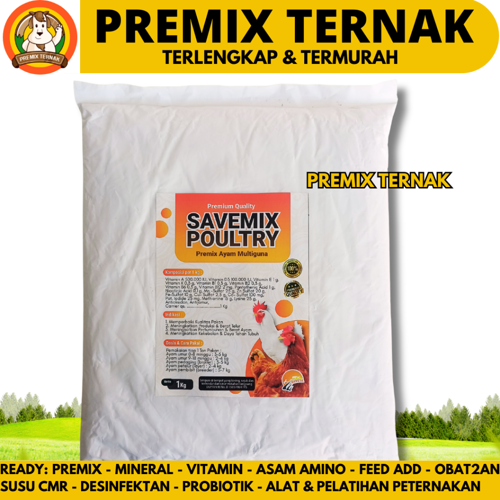 Savemix POULTRY 1 KG - Laying & Broiler Chicken Premix - Fattens ...