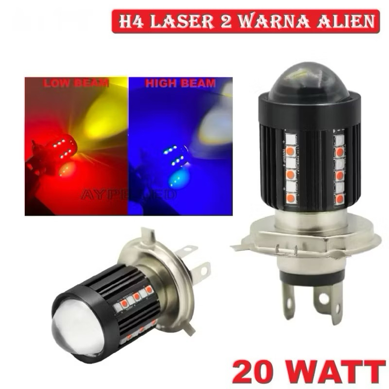 PUTIH Main Led Light Motor H4 Laser D2 Alien Twilight Ac Dc High Low ...