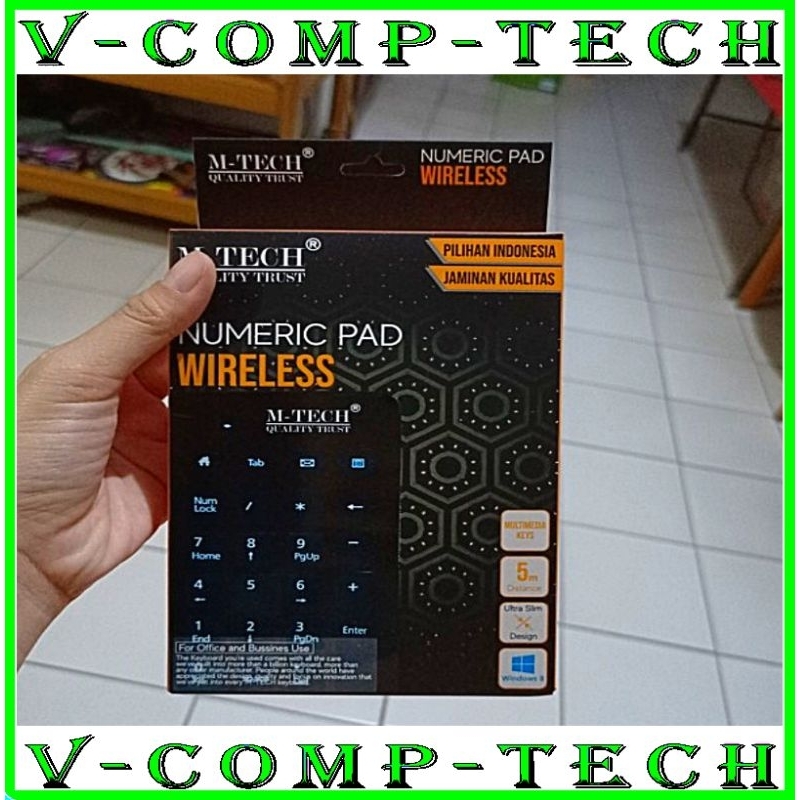 M-tech Original Keyboard keypad Wireless Cashier Numeric | Shopee ...
