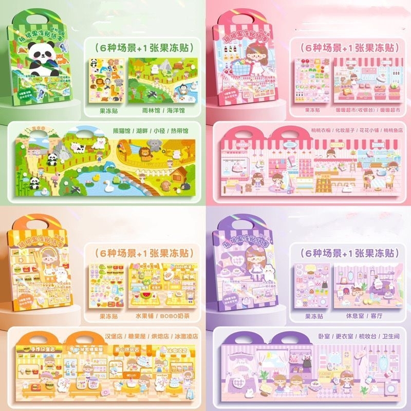 Diy Korean Cute Reusable Stickers Set of Sticker Book | Shopee Philippines