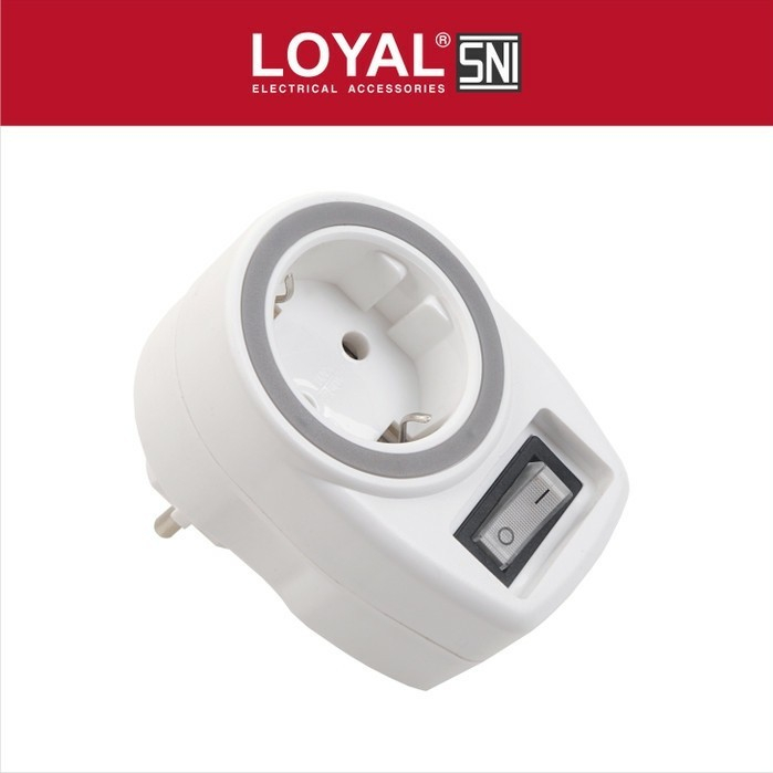 1 HOLE EARTH PLUG + Switch - LOYAL On Off Plug Switch Plug - MANADO ...
