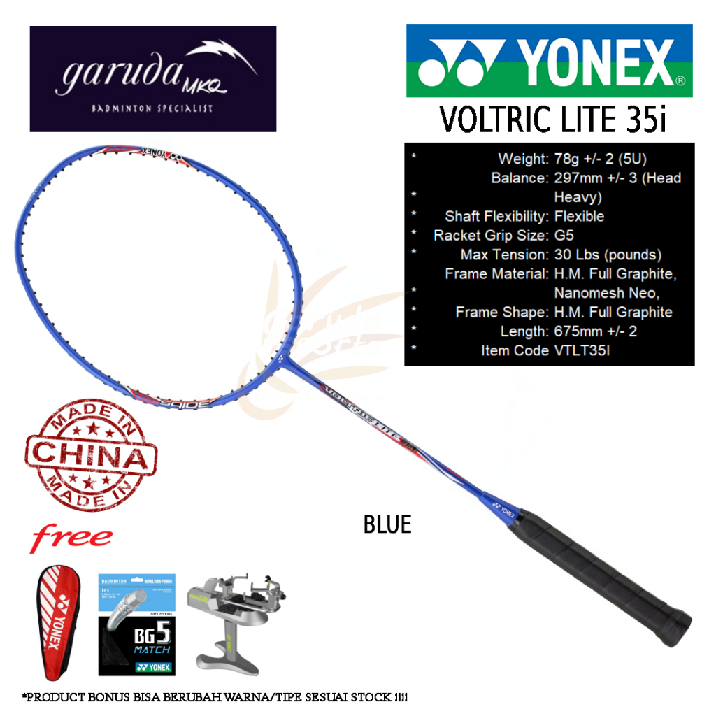 Yonex VOLTRIC LITE 35i BADMINTON Racket/YONEX VOLTRIC 35i/YONEX VOLTRIC ...