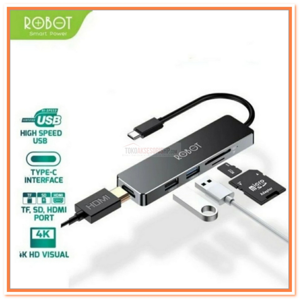 Usb C Hub 5in 1 Robot HT240S Adapter Type C Usb 3.0 Macbook iPad Pro ...