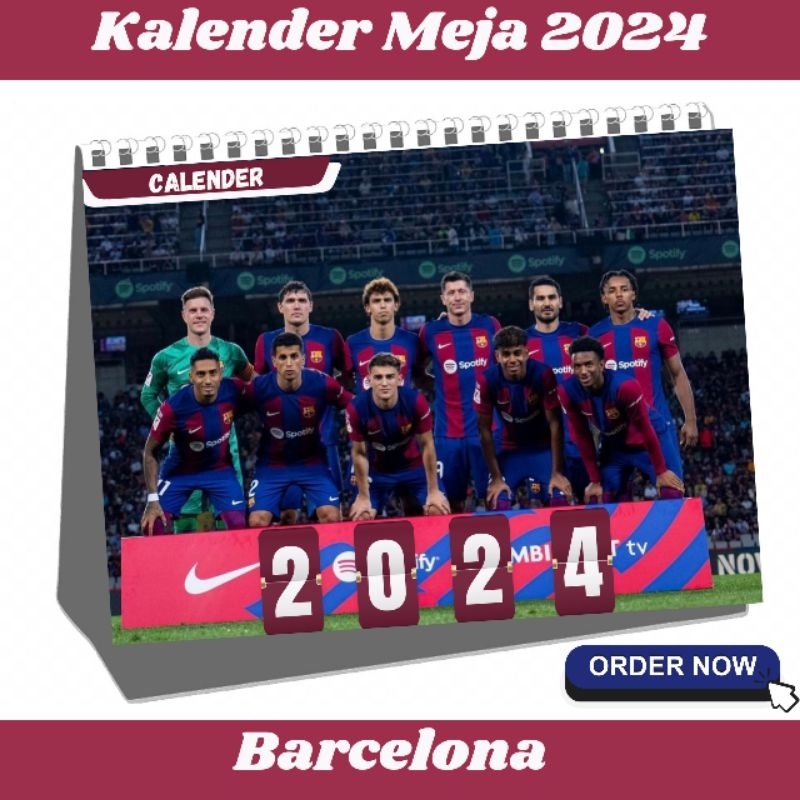 2024 Barcelona Desk Calendar Shopee Philippines