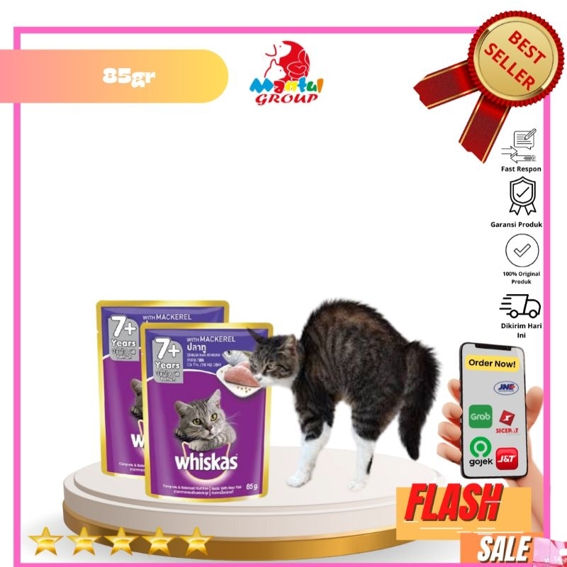 WhiskasPouch Mack Senior rabbit food 85gr|A. POUCH (SACHET) | Shopee ...