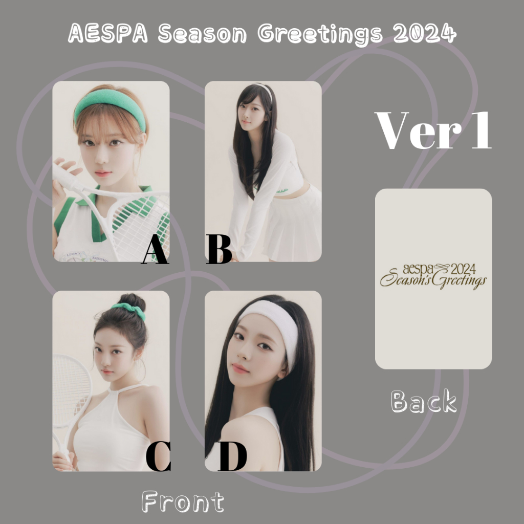 Aespa SEASON GREETINGS 2024 PHOTOCARD/UNOFFICIAL AESPA PHOTOCARD