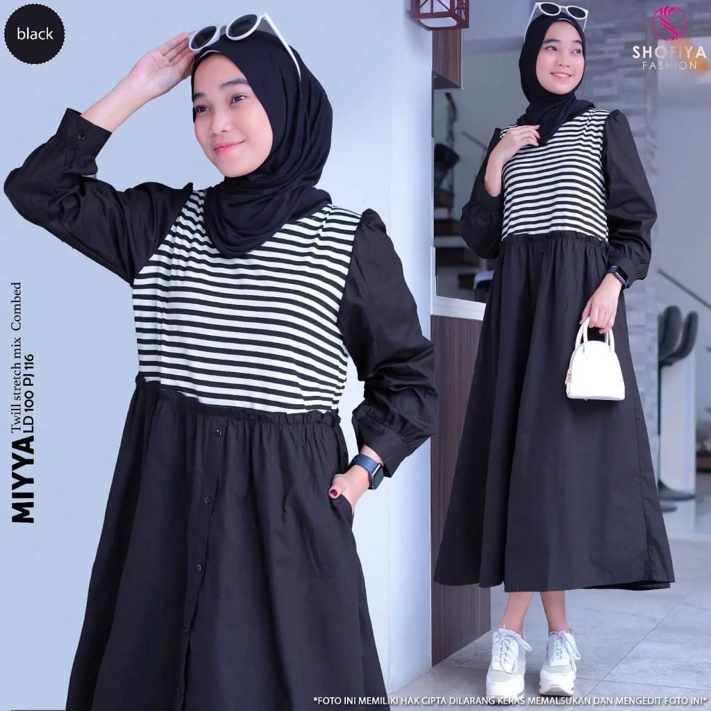 KATUN Latest Muslim Fashion Miyya Midi Dress Gamis for Responsible ...