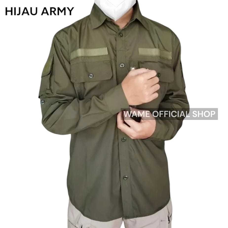 KEMEJA HIJAU Tactical HEXAGON Shirt TACTICAL OUTODOOR Shirt Field Work ...