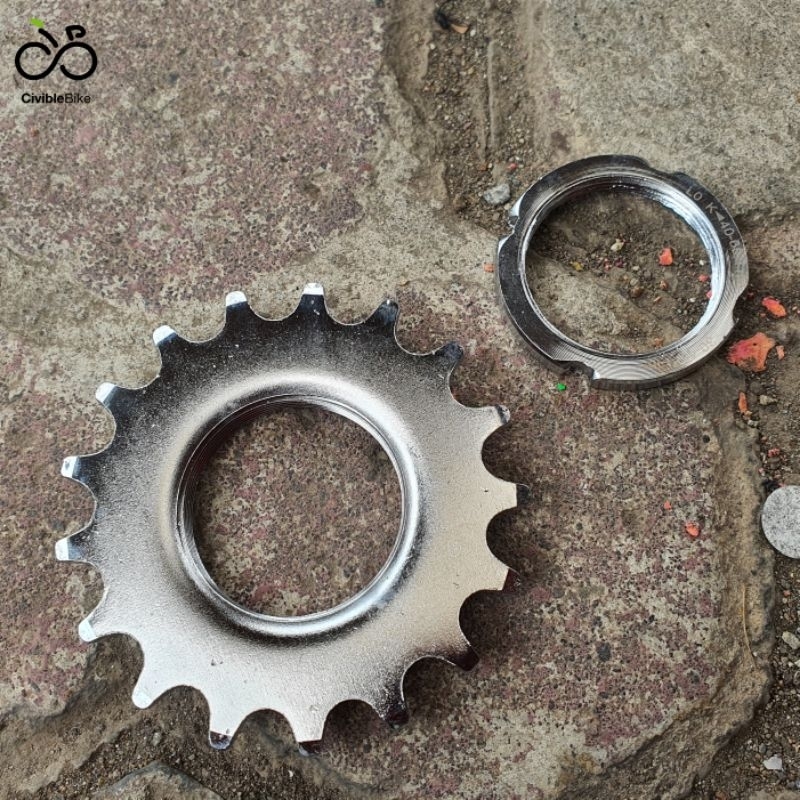 17T Stainless Steel Cog and Lockring Fixie Fixed Gear | Shopee Philippines