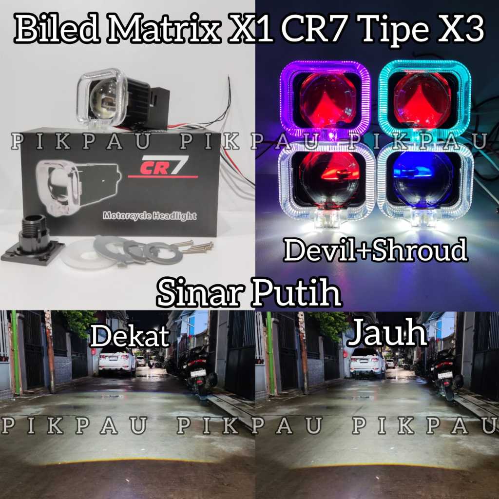 Cr7 Lamp BILED Matrix X1 Type X3 CR7 Original With Shroud+Devil Eye ...
