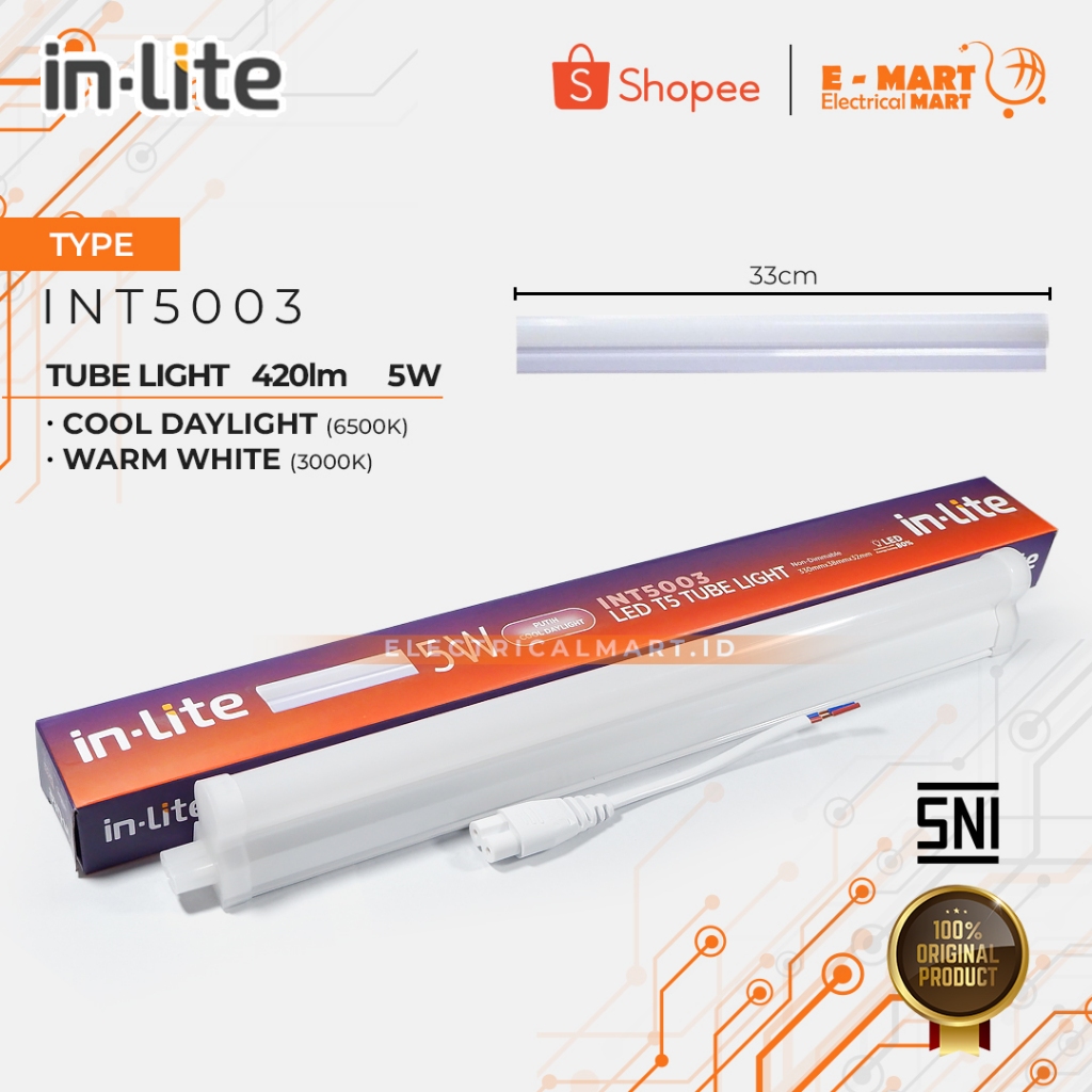 Inlite LED Light T5 Batten In-Lite 5W 10W 14W 20W INT5003 TL5 Stay ...