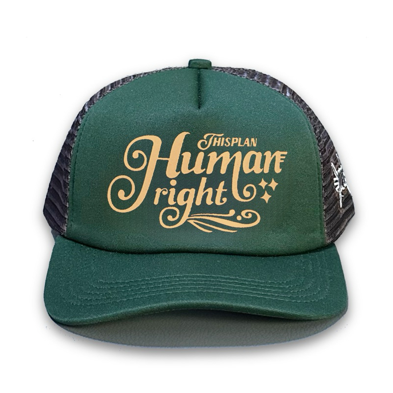 Green Human Thisplan Trucker Hat Mesh Hat | Shopee Philippines