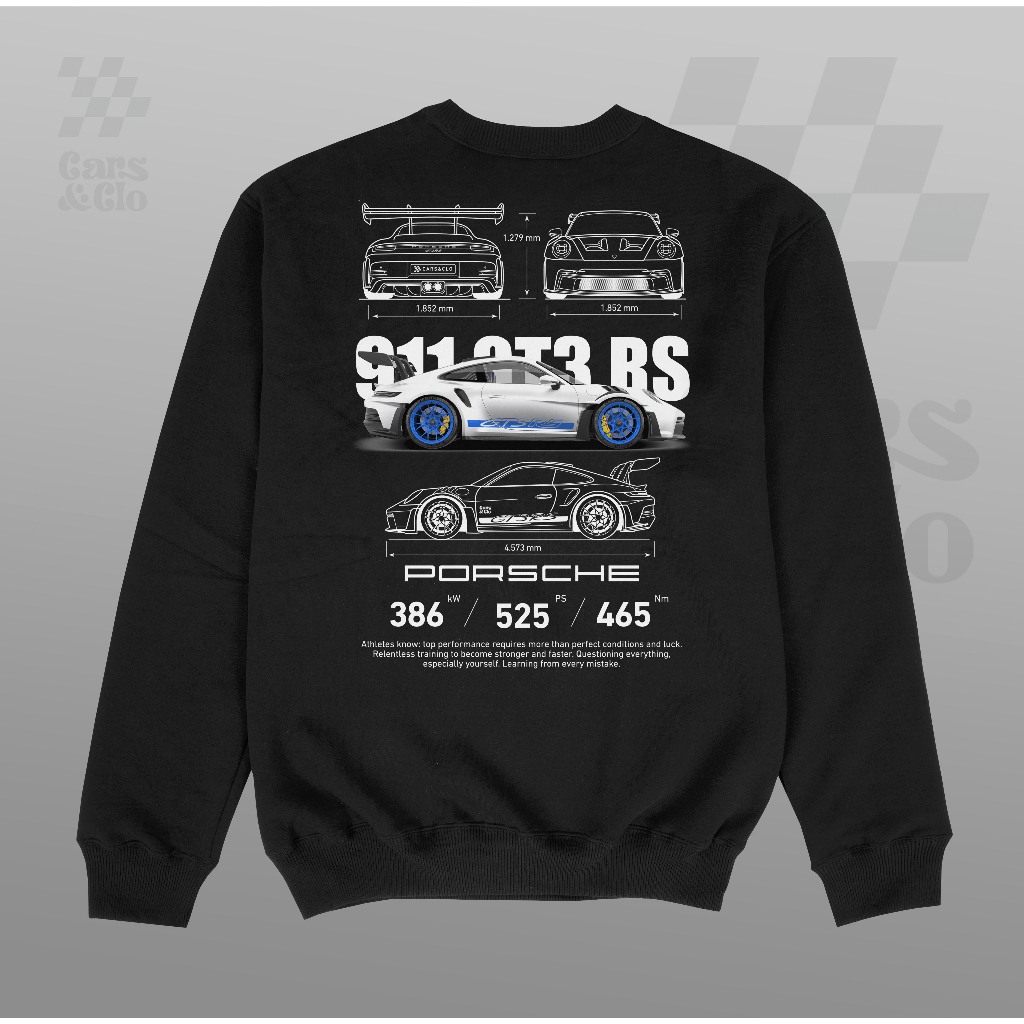 Cars and Clo - New Porsche 911 GT3 RS Blueprint Sweater | Shopee ...