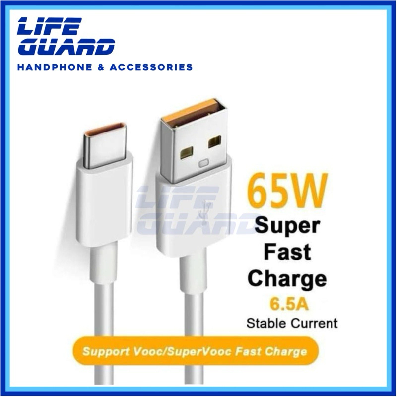 REALME TYPE C USB 65W SUPER VOOC FAST CHARGING 6.5A SUPER DART VOOC ...