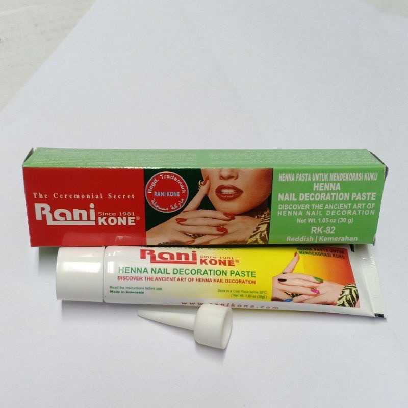 MERAH Henna rani kone Red Color Large Size 30 Grams (Red Box) | Shopee ...