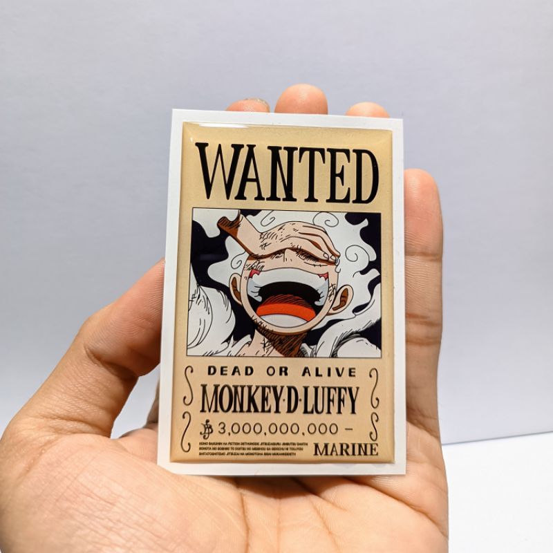 Luffy bounty emblem sticker embossed with flexible resin | Shopee ...