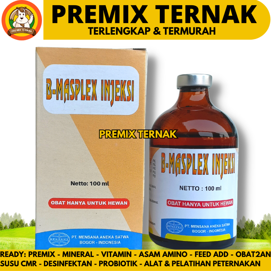 B MASPLEX INJ 100ML Vitamin B complex Animal Cow Goat Sheep Chicken