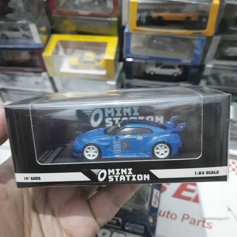 Mini Station Fast Furious Nissan GTR R35 3.0 Brian's Blue White Rims ...
