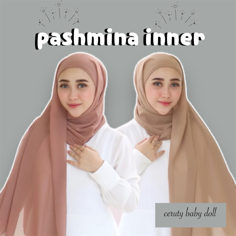 Pashmina 2IN1 INNER CERUTY BABYDOLL 180CM | Shopee Philippines