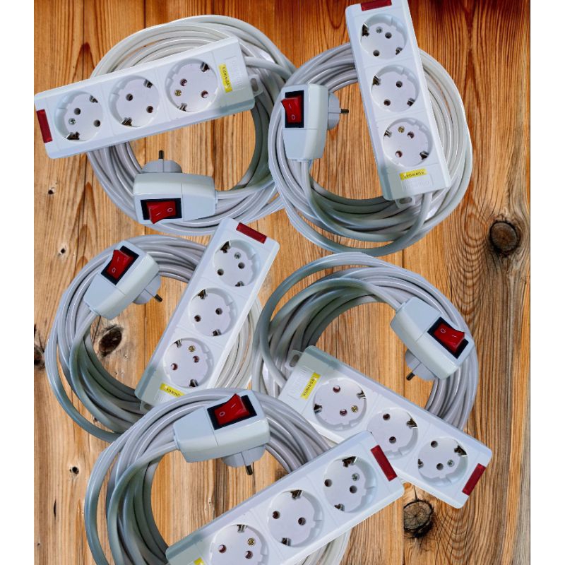 3l Grounded Socket + On Off Plug + 0.75mm Fiber Cable Length 3Mtr,5M ...