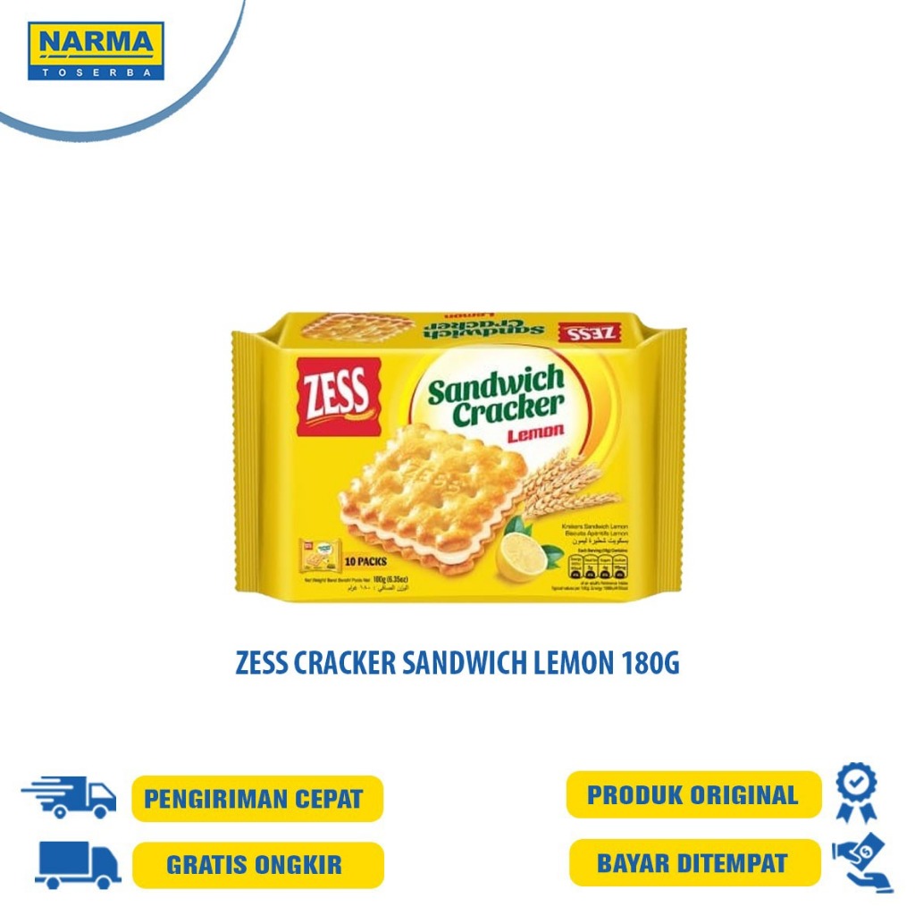 Zess CRACKER SANDWICH CHESSE/LEMON 180 GR Shopee Philippines