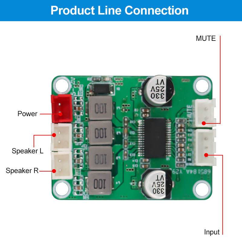 Home Audio Amplifier Stereo Digital Audio Amplifier Module Class D ...