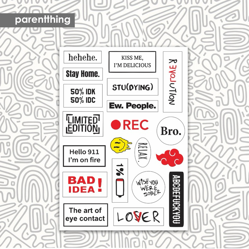 Hp aesthetic TEXT sticker aesthetic hp sticker | Shopee Philippines