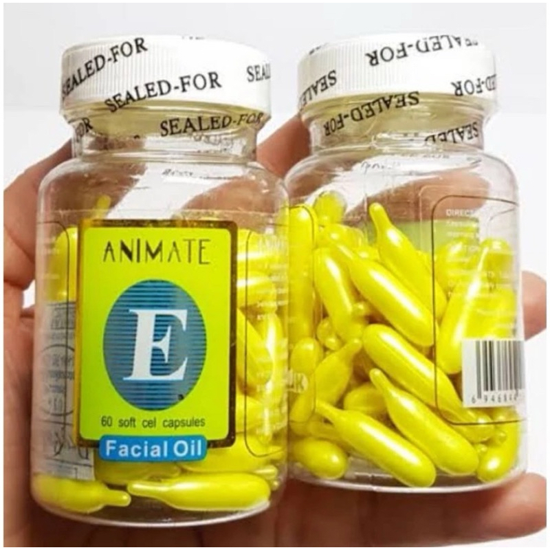 Animate Vitamin E Face Serum Contains 60 Capsules/Facial essence