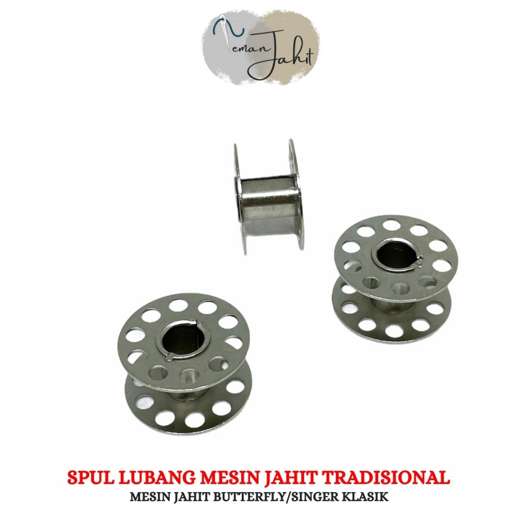 MESIN Butterfly Sewing Machine Spool Classic/ Black/ Butterfly Hole ...