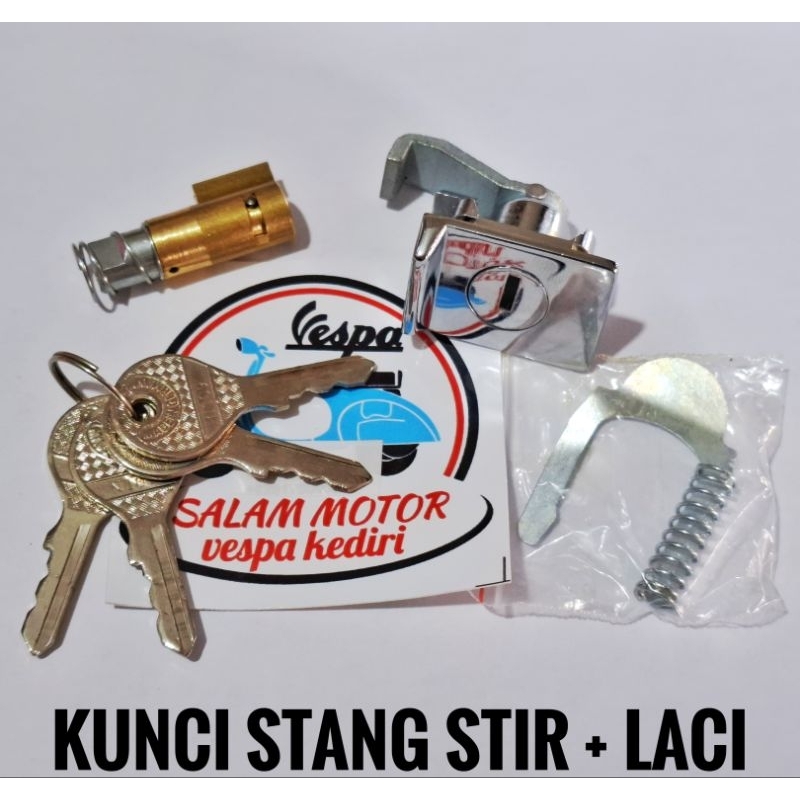 Vespa drawer box lock set vespa and handlebar lock for vespa super ...