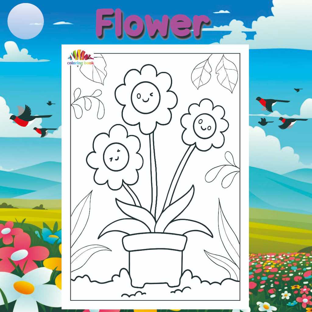 Coloring Paper/COLORING/Drawing Paper/FLOWER/COLORING Paper For ...