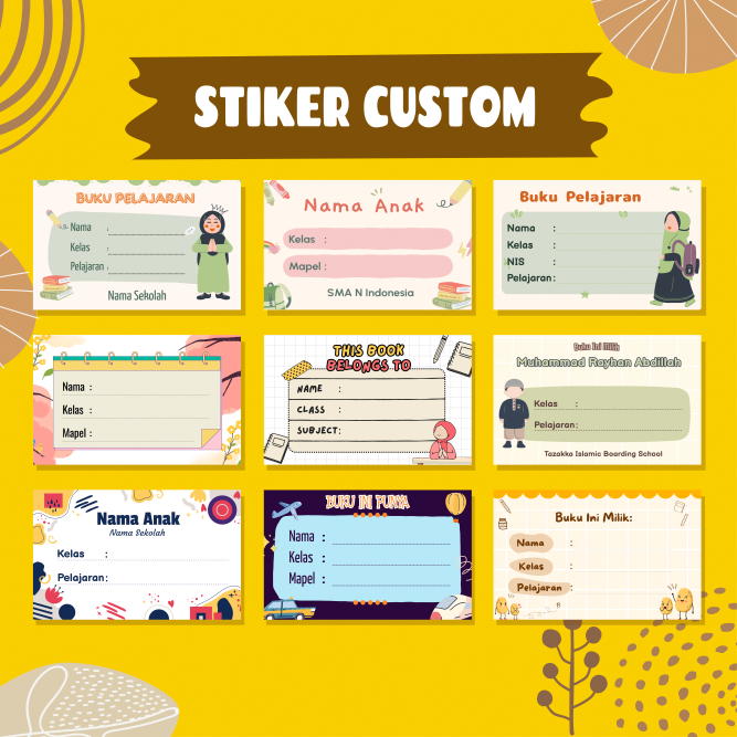 Custom 16pcs Textbook Stickers - Custom School Book Labels - Learning ...