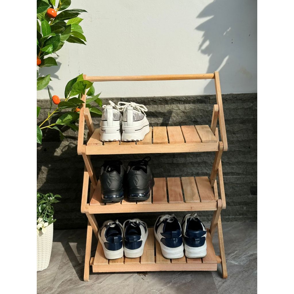 Sandal RACK FOLDING SHOE RACK THREE STORIES | Shopee Philippines