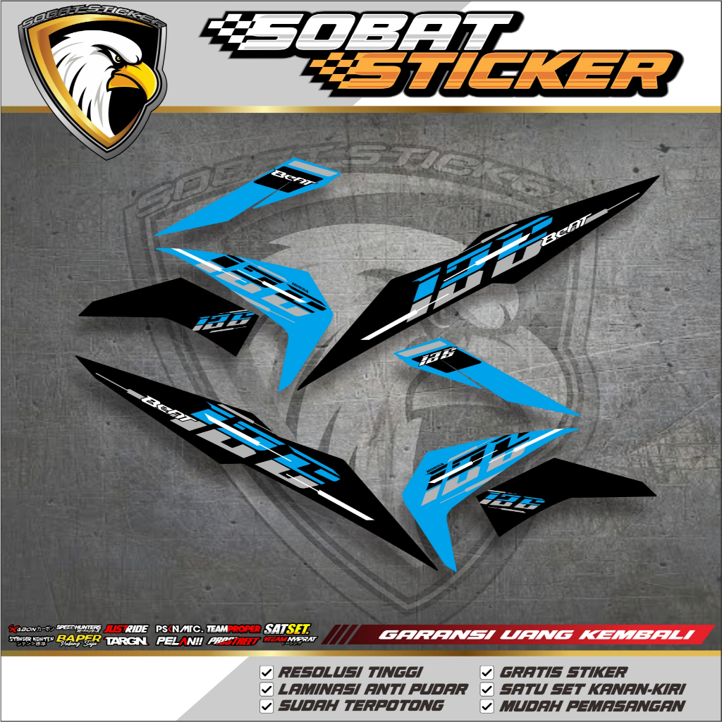 Striping Beat ESP Sticker Variations Of Transparent UV Material ...