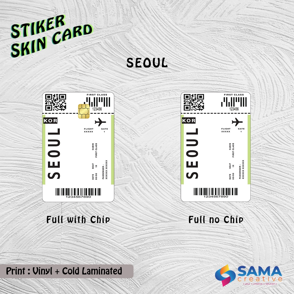 Ticket First Class Sticker Skin Card - Vinyl ATM Debit Credit Emoney ...