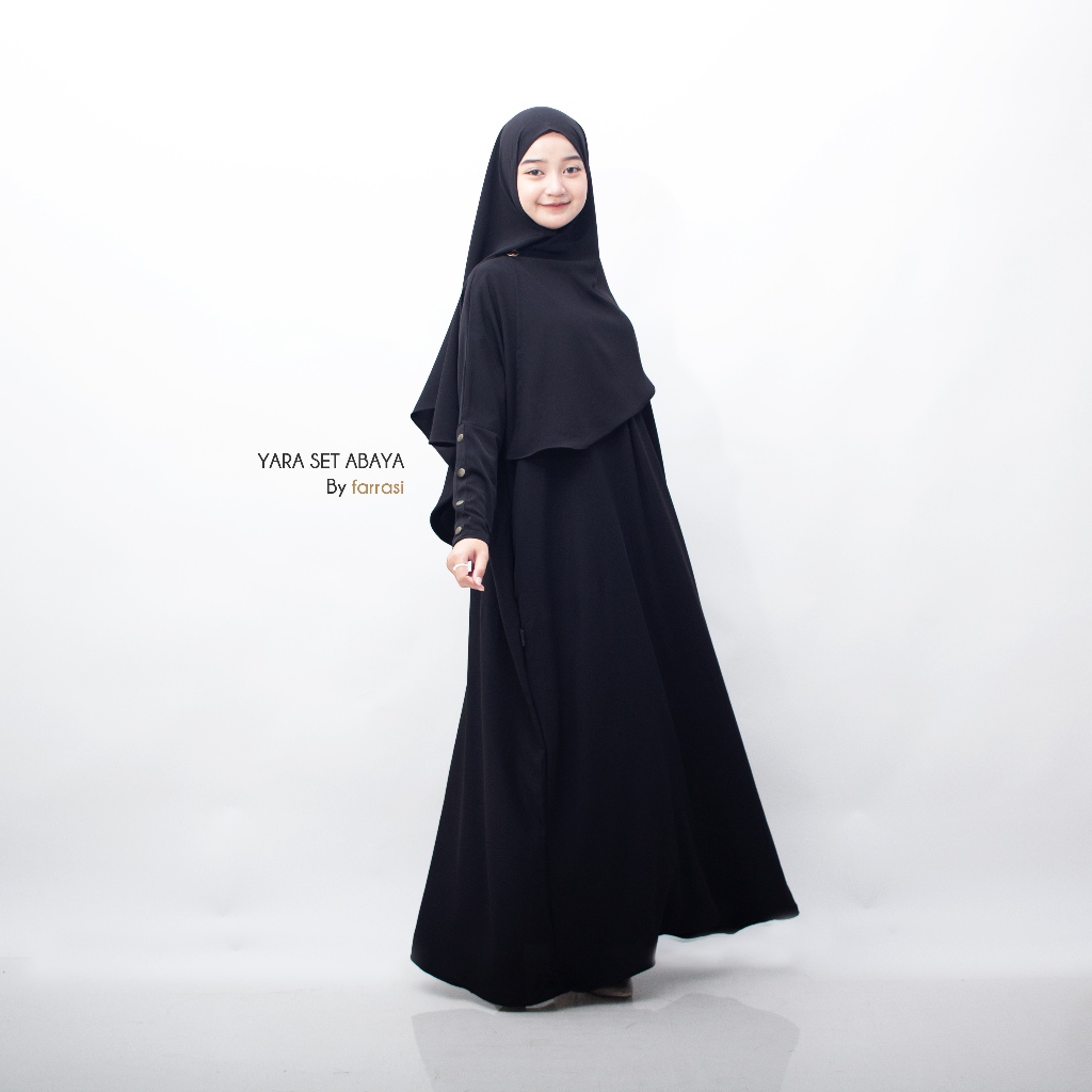 Yara Rose Taupe 3pc Abaya Set main image 1