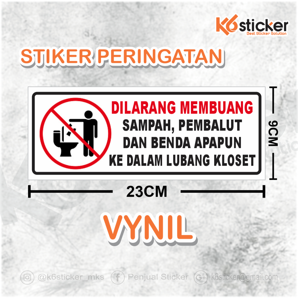 Vinyl Sticker No Stickers Throw Away Garbage, Pads And Anything Into ...