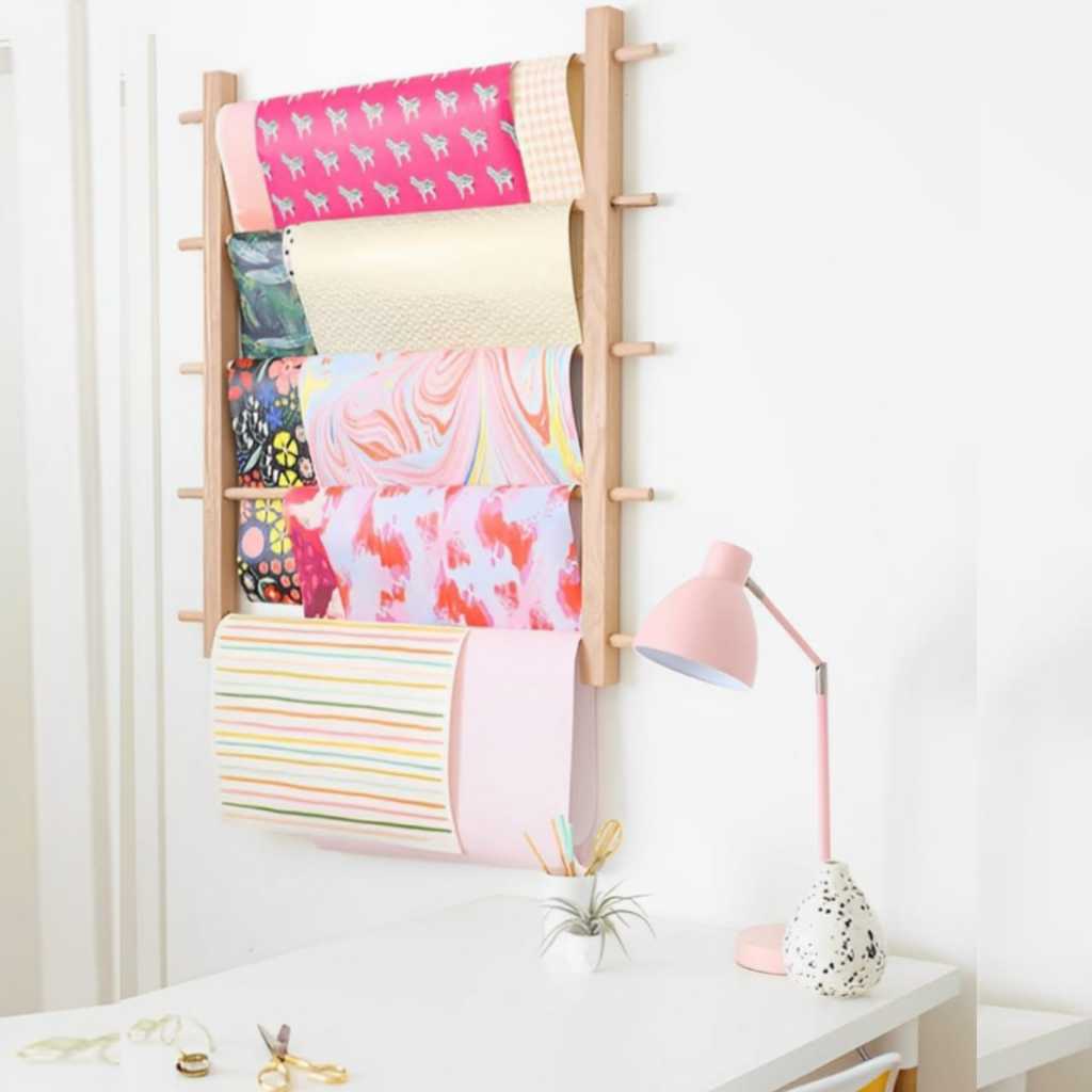 GANTUNGAN Paper Hanger Rack Ribbon Storage Rack Cellophane Paper Craft ...