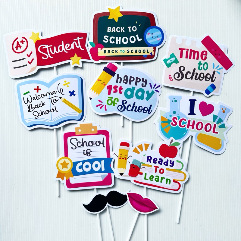BACK TO SCHOOL & FIRST DAY SCHOOL PROPS PHOTOBOOTH READY ONLY | Shopee ...
