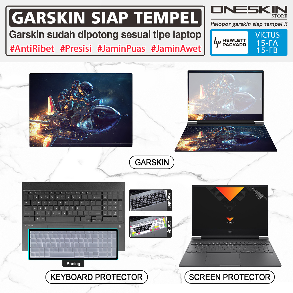 Garskin Sticker Laptop Keyboard Protector Screen Protector HP Victus 15