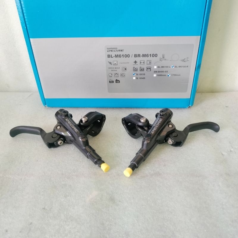 Shimano Deore BL-M6100/BR-M6100 Disc Brake and Lever - Front, Hydraulic, Resin P