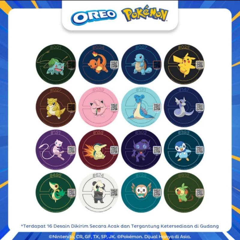 Circular Card Oreo Pokemon Special Edition Collector Pokémon Bulbasaur ...